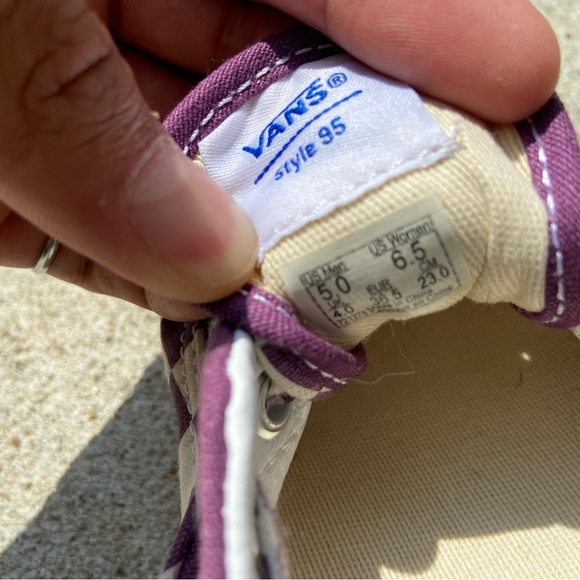 Rare Vans Style 95 Lacey DX Purple Checker - Picture 4 of 7